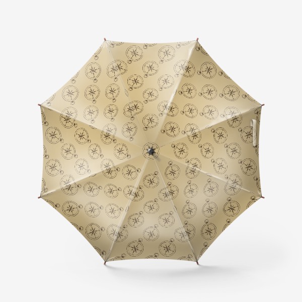 Зонт «Паттерн со старинным компасом»