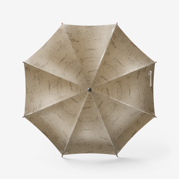 Зонт «Винтажный паттерн на тему аэронавтики»