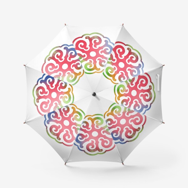 Зонт «Разноцветный азиатский орнамент №2»