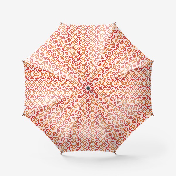 Зонт &laquo;Азиатский орнамент с красно-желтым градиентом №1&raquo;