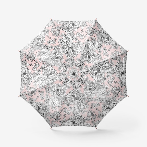 Зонт «Розы мак и гортензия»