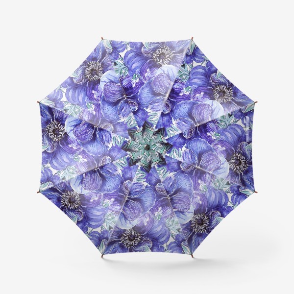 Зонт «Анемоны синие»