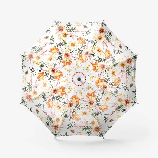 Зонт «Нежный цветочный акварельный паттерн»