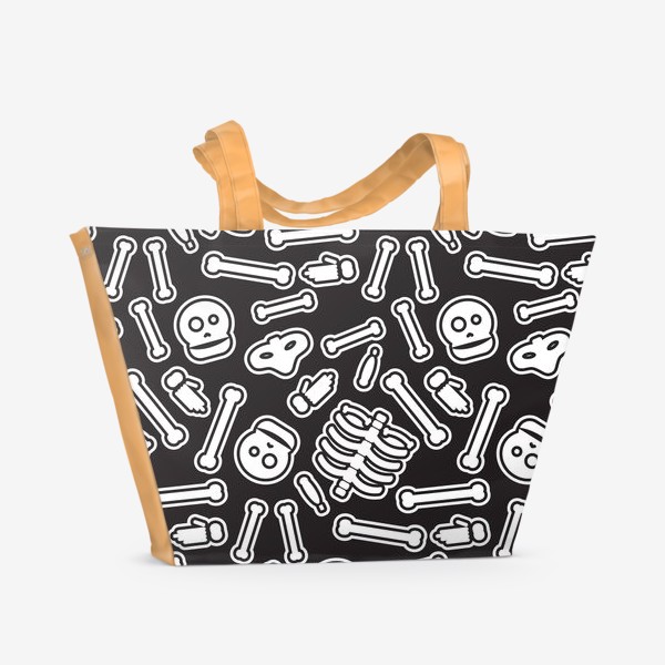 Пляжная сумка «Скелеты, кости и черепа»