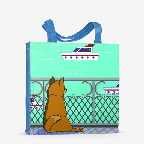 Сумка-шоппер «Собака и море»
