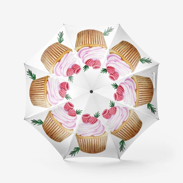 Зонт «Cupcake raspberry Малиновый капкейк»