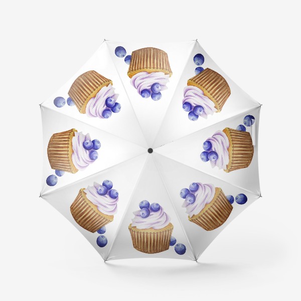 Зонт «Cupcake blueberry Черничный капкейк»