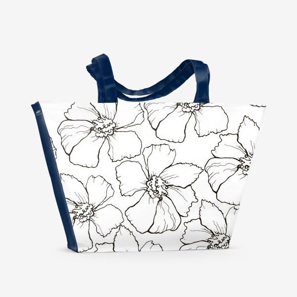 Пляжная сумка «Цветочный фон»