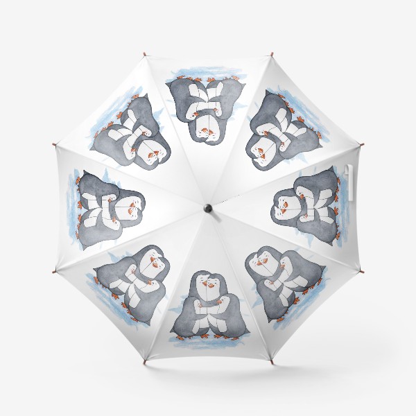Зонт «Пингвины. Семья. Нежность»