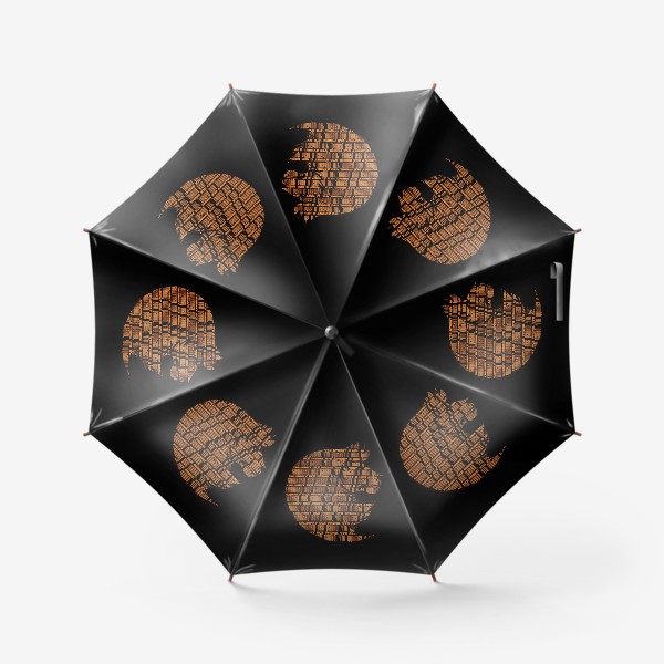 Зонт «Брутальный лев на черном»