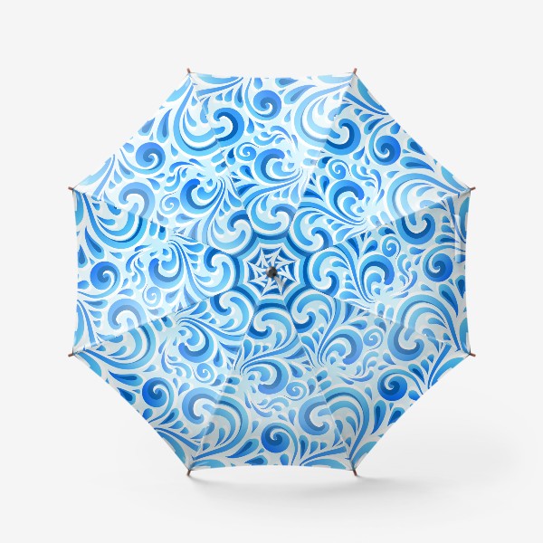 Зонт «Завитки гжель»