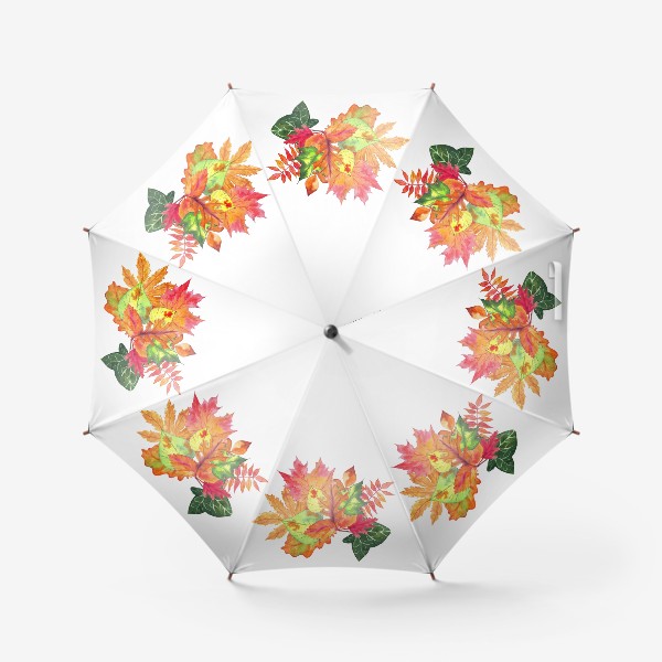 Зонт «букет из осенних листьев»