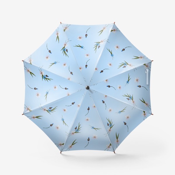Зонт «васильки и ромашки »