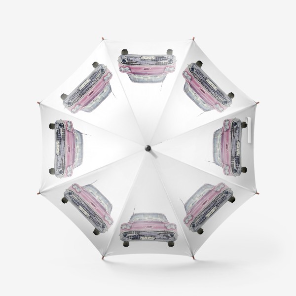 Зонт &laquo;розовый ретро автомобиль&raquo;