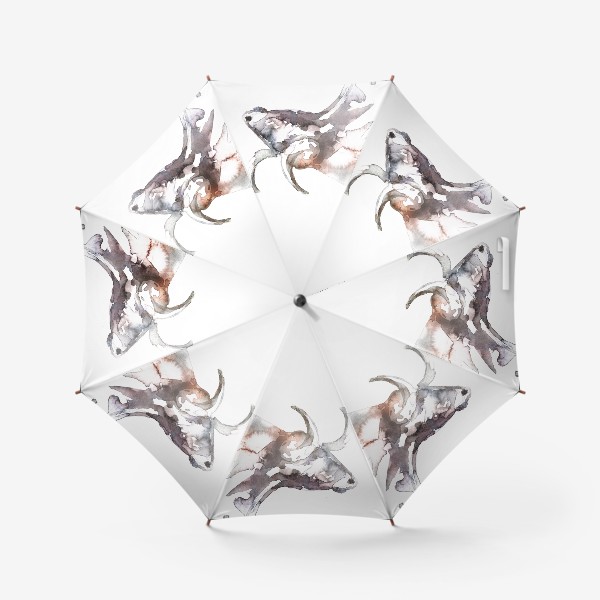 Зонт «Бык. Акварельная серия животных.»