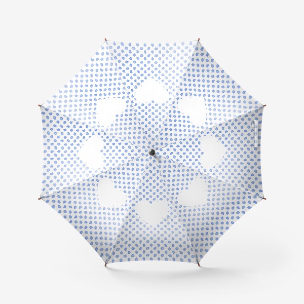 Зонт «Незабудки на белом»