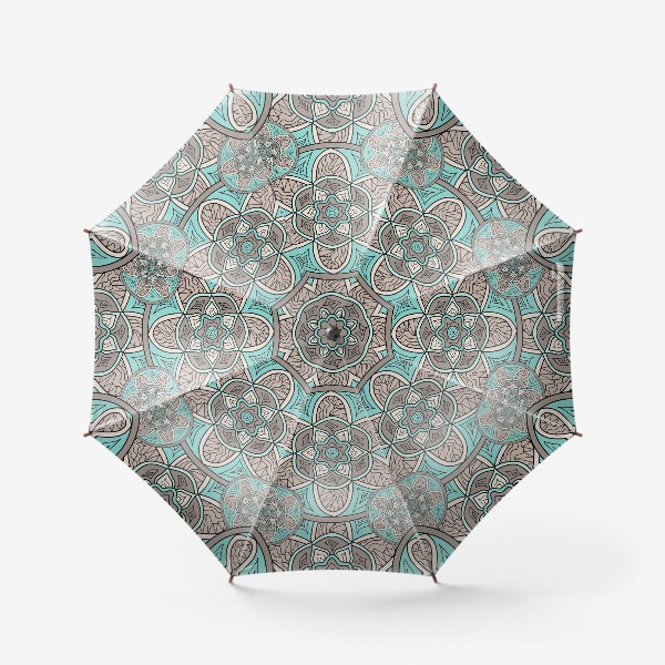 Зонт «Бирюзовая мандала»
