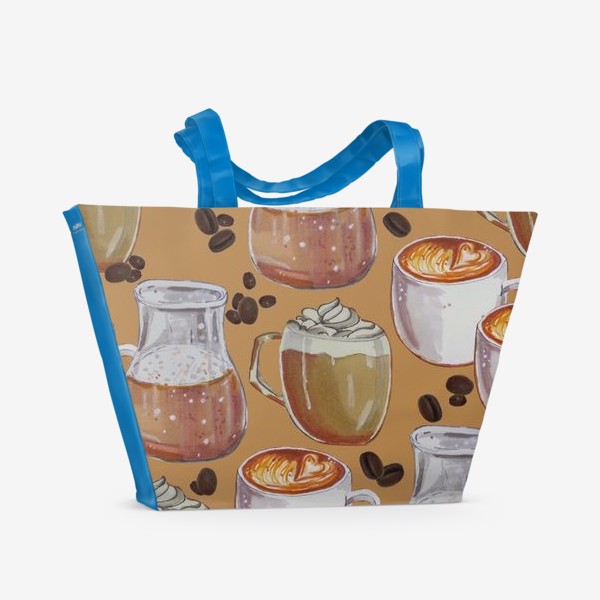 Пляжная сумка «Люблю кофе»