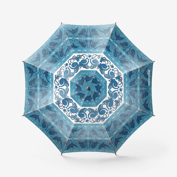 Зонт «орнамент с морскими животными»