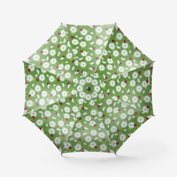 Зонт &laquo;ромашки на зеленом фоне&raquo;