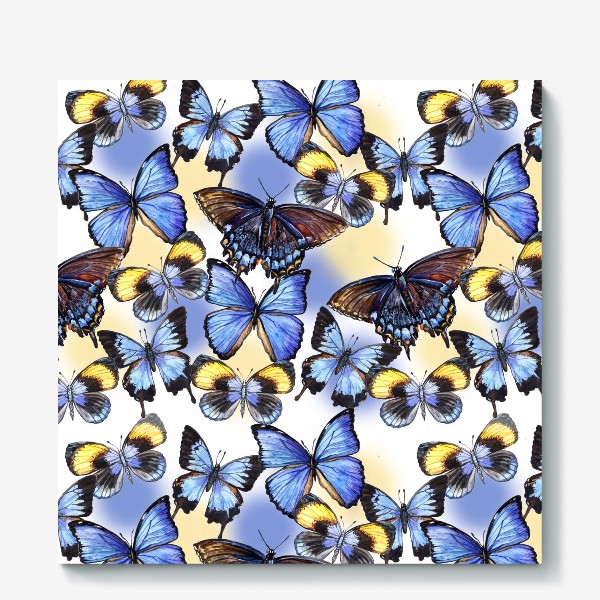 Холст «Летний паттерн с бабочками»