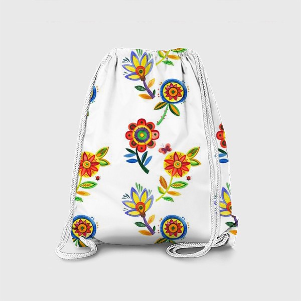 Рюкзак «Паттерн с цветами. »