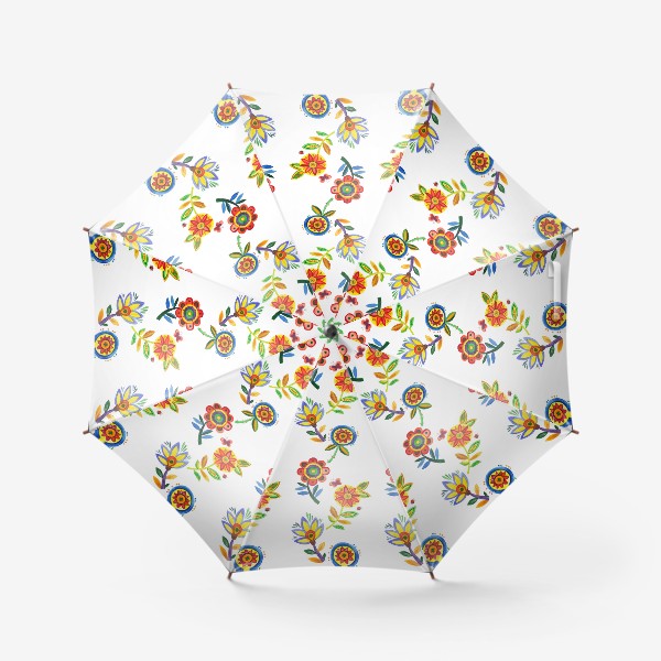 Зонт «Паттерн с цветами. »
