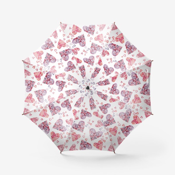 Зонт «сердечки. паттерн»