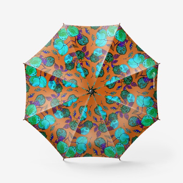 Зонт «Акварельные фрукты гранаты»