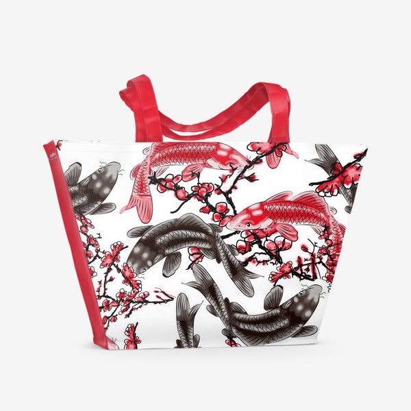 Пляжная сумка «Китайская живопись»