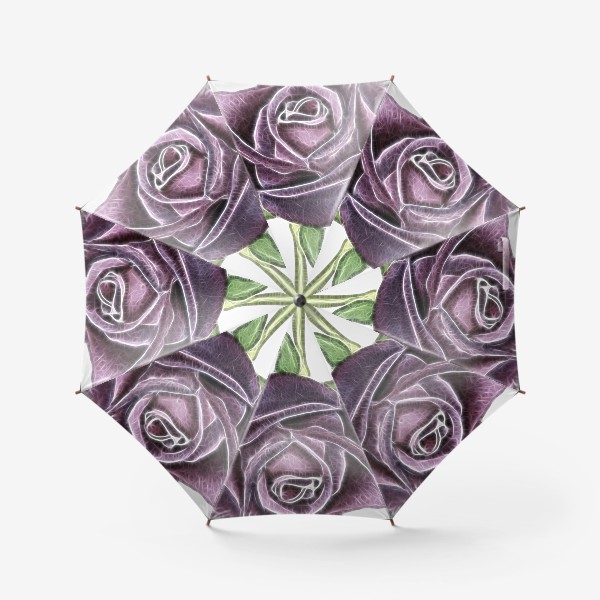 Зонт «Роза - фрактальный рисунок»