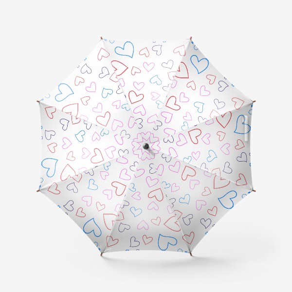 Зонт «Сердечки разноцветные»