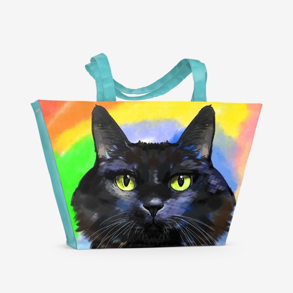 Пляжная сумка «Черный кот»