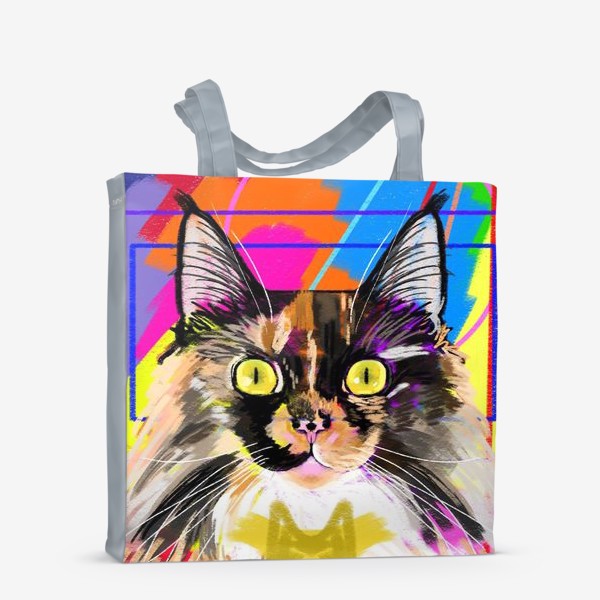 Сумка-шоппер «Черепаховая кошка мейнкун»