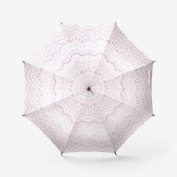 Зонт «Розовые узоры на белом»