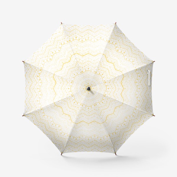 Зонт &laquo;Золотые узоры на белом&raquo;