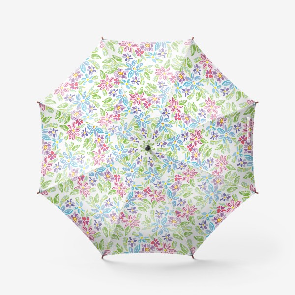 Зонт &laquo;Летние цветы. Паттерн&raquo;
