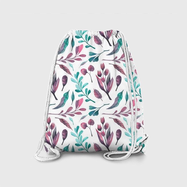 Рюкзак «Бирюзовые и фиолетовые ветви»