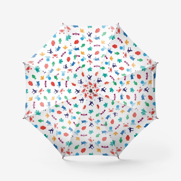 Зонт «Детский узор из животных»
