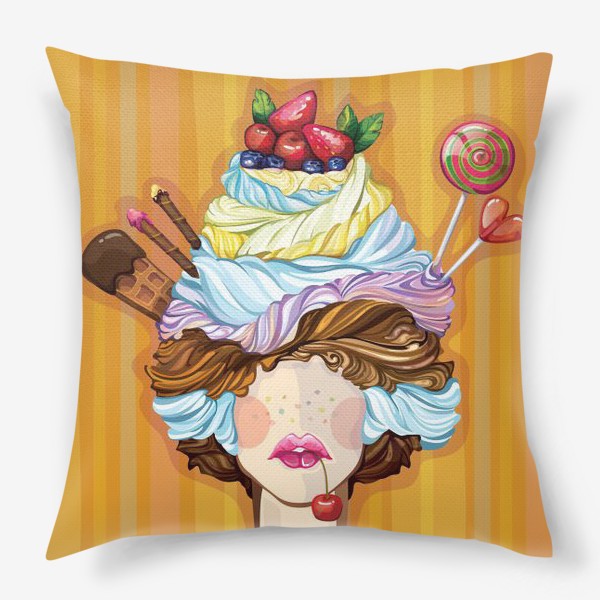 Подушка «Девушка Мороженое»