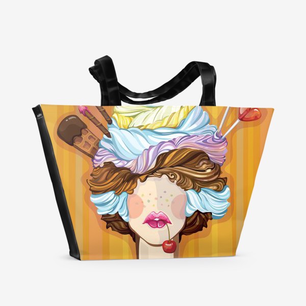 Пляжная сумка «Девушка Мороженое»