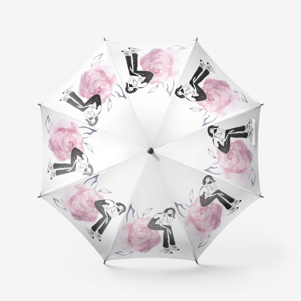 Зонт «Розовый пион»