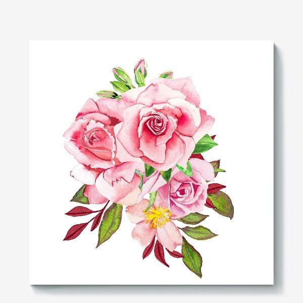 Холст «Цветочный букет с Розами»