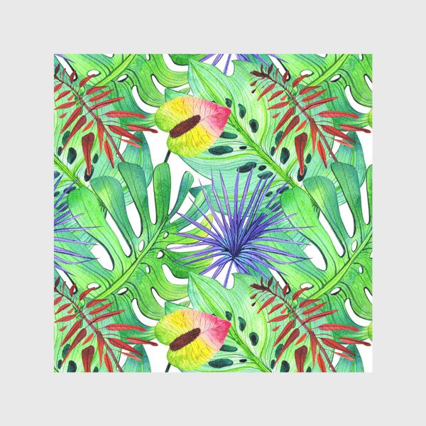 Скатерть «Тропические листья и цветы»