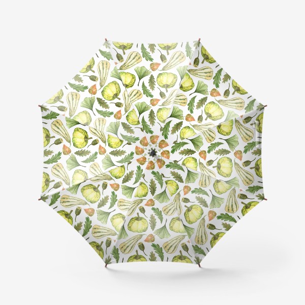 Зонт &laquo;Зеленые тыквы и листва&raquo;