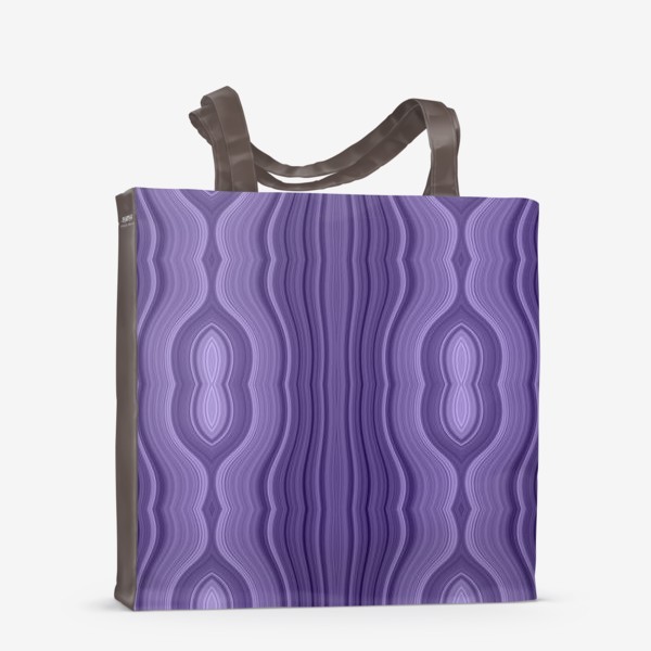 Сумка-шоппер «Фиолетовые волнистые линии»