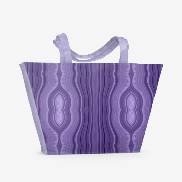 Пляжная сумка «Фиолетовые волнистые линии»