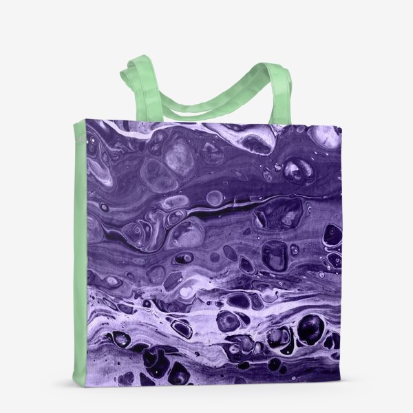 Сумка-шоппер «Абстракция фиолетовый жидкий акрил»