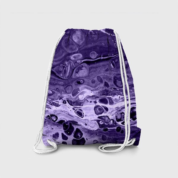 Рюкзак «Абстракция фиолетовый жидкий акрил»