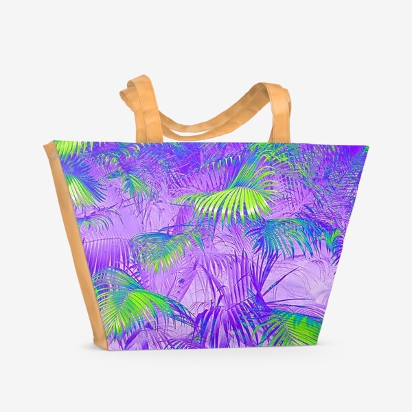 Пляжная сумка «Фиолетовые тропики »